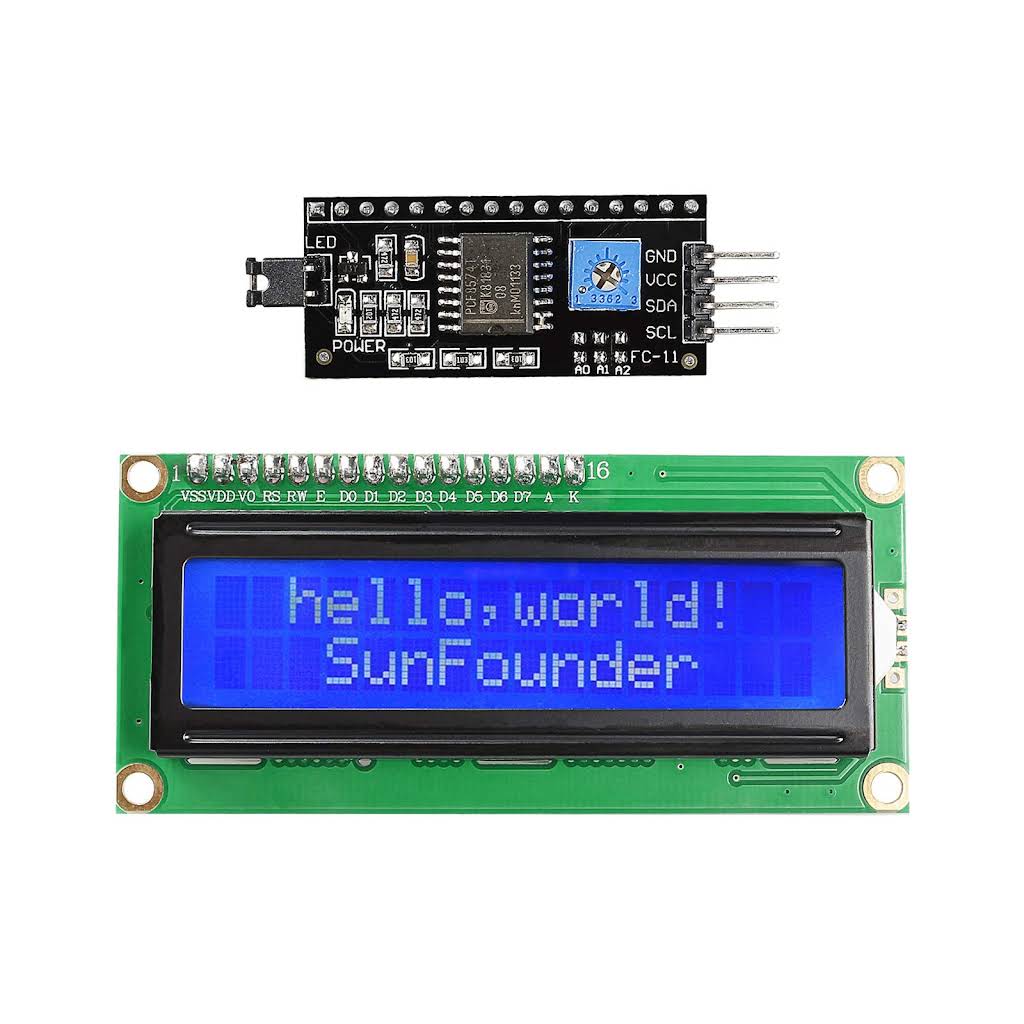 16x2 LCD Display with I2C Backpack